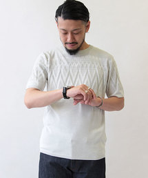 FREDY&GLOSTER | 地柄プレーティング半袖ニット(ニット/セーター)