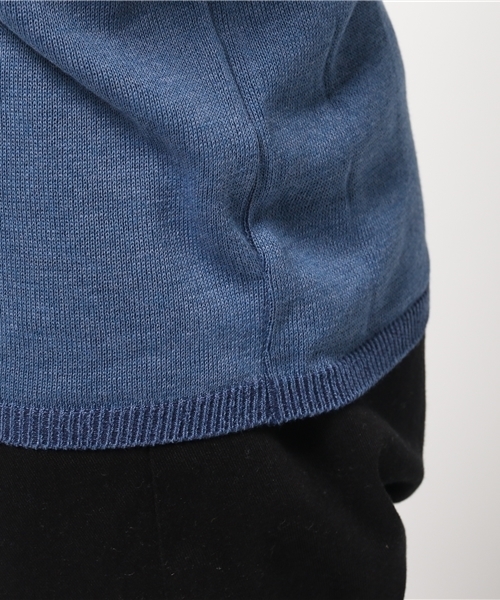 FREDY&GLOSTER（フレディアンドグロスター）の「地柄プレーティング半袖ニット（ニット/セーター・メンズ・グレー/ネイビー・S/M/L）」の7枚目の写真