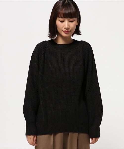 ikka(イッカ)の「5G畦バルーン袖ハイネックプルオーバー (ニット/セーター・レディース・ブラック/グレー/オレンジ・MEDIUM)」の10枚目の写真