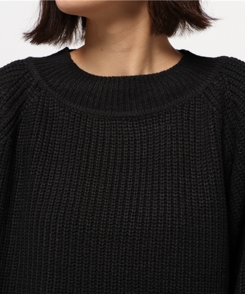 ikka(イッカ)の「5G畦バルーン袖ハイネックプルオーバー (ニット/セーター・レディース・ブラック/グレー/オレンジ・MEDIUM)」の6枚目の写真