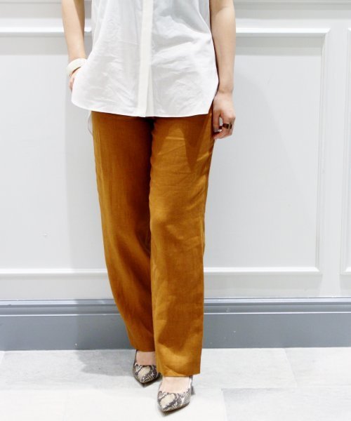 plage（プラージュ）の「Linen タックパンツ◆（その他パンツ・レディース・ブラウン/ベージュ・36/34/38）」の2枚目の写真