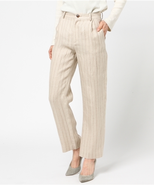 plage（プラージュ）の「Linen タックパンツ◆（その他パンツ・レディース・ブラウン/ベージュ・36/34/38）」の7枚目の写真