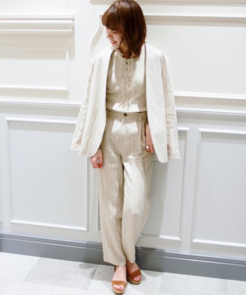 plage（プラージュ）の「Linen タックパンツ◆（その他パンツ・レディース・ブラウン/ベージュ・36/34/38）」の17枚目の写真