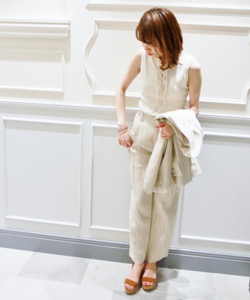 plage（プラージュ）の「Linen タックパンツ◆（その他パンツ・レディース・ブラウン/ベージュ・36/34/38）」の19枚目の写真