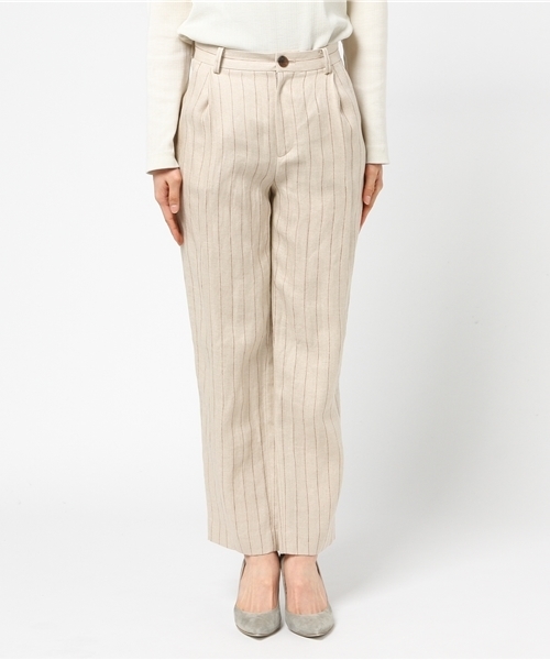 plage（プラージュ）の「Linen タックパンツ◆（その他パンツ・レディース・ブラウン/ベージュ・36/34/38）」の3枚目の写真