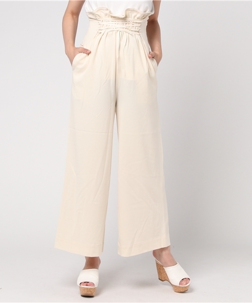 MOUSSY（マウジー）の「2WAY WAIST GATHER WIDE PT（その他パンツ・レディース・レッド/ブラック/アイボリー・1/2）」の14枚目の写真