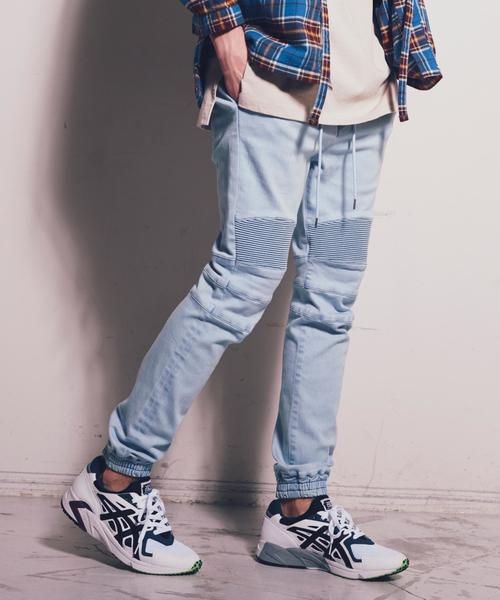 MONKEY TIME（モンキータイム）の「＜monkey time＞ DENIM BIKER SKINNY JOGGER/ジョガーパンツ ◆（デニムパンツ・メンズ・ライトブルー/コバルトブルー・SMALL/X-LARGE/LARGE/MEDIUM）」の4枚目の写真