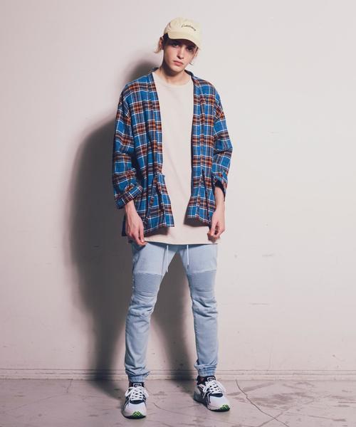 MONKEY TIME（モンキータイム）の「＜monkey time＞ DENIM BIKER SKINNY JOGGER/ジョガーパンツ ◆（デニムパンツ・メンズ・ライトブルー/コバルトブルー・SMALL/X-LARGE/LARGE/MEDIUM）」の5枚目の写真