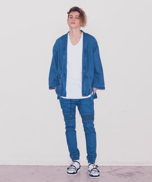 MONKEY TIME（モンキータイム）の「＜monkey time＞ DENIM BIKER SKINNY JOGGER/ジョガーパンツ ◆（デニムパンツ・メンズ・ライトブルー/コバルトブルー・SMALL/X-LARGE/LARGE/MEDIUM）」の10枚目の写真