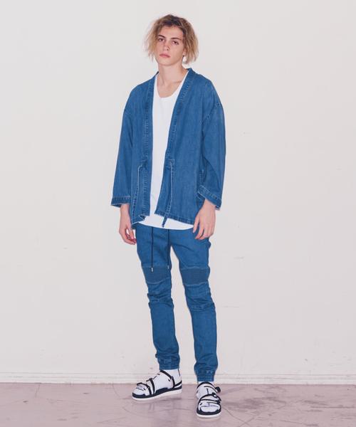 MONKEY TIME（モンキータイム）の「＜monkey time＞ DENIM BIKER SKINNY JOGGER/ジョガーパンツ ◆（デニムパンツ・メンズ・ライトブルー/コバルトブルー・SMALL/X-LARGE/LARGE/MEDIUM）」の11枚目の写真