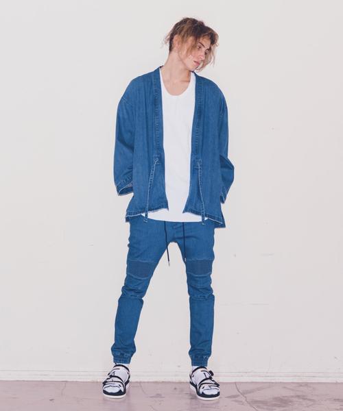 MONKEY TIME（モンキータイム）の「＜monkey time＞ DENIM BIKER SKINNY JOGGER/ジョガーパンツ ◆（デニムパンツ・メンズ・ライトブルー/コバルトブルー・SMALL/X-LARGE/LARGE/MEDIUM）」の12枚目の写真