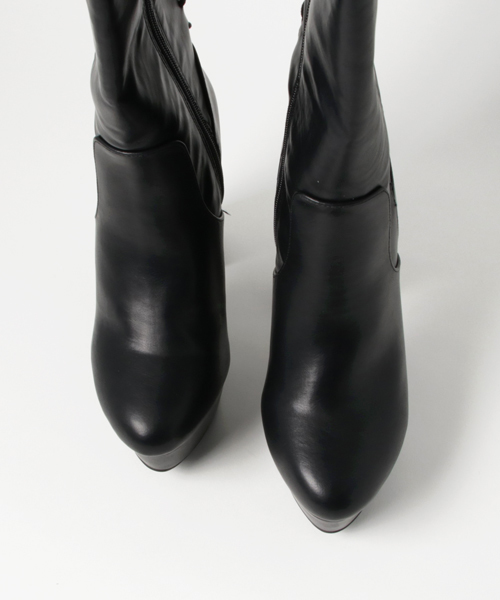 ENVYM（アンビー）の「ＬＡＣＥ ＵＰ ＬＯＮＧ ＢＯＯＴＳ（ブーツ・レディース・ブラック・22.5㎝/23.5㎝/24.5㎝）」の4枚目の写真