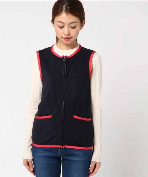 AIGLE（エーグル）の「W フリースCBライトカラーベスト（ベスト・レディース・ネイビー/カーキ・40/38/36）」の7枚目の写真