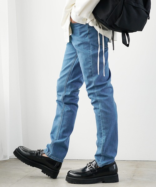 MinoriTY(マイノリティ)の「【MinoriTY】ストレッチ素材スリムフィットデニムパンツ ジーンズ メンズ ゆるフィット 【フルレングス】(デニムパンツ・メンズ・ブラック/ブラック系その他/ブルー系その他/ブラック系その他2/ブルー系その他2/ブルー系その他3/ライトブラック/ライトブルー/ネイビー/ブルー/ブラック系その他3・L/M/S/XL)」の12枚目の写真