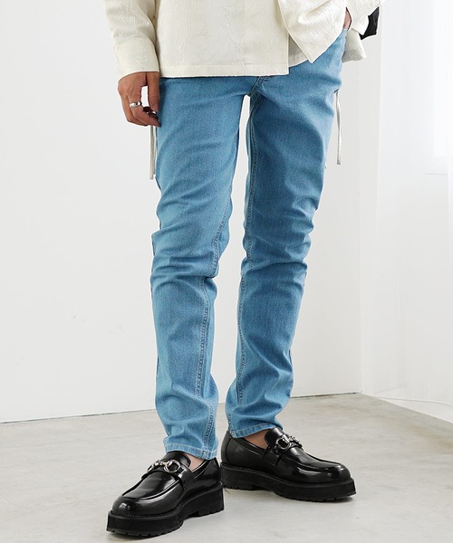 MinoriTY(マイノリティ)の「【MinoriTY】ストレッチ素材スリムフィットデニムパンツ ジーンズ メンズ ゆるフィット 【フルレングス】(デニムパンツ・メンズ・ブラック/ブラック系その他/ブルー系その他/ブラック系その他2/ブルー系その他2/ブルー系その他3/ライトブラック/ライトブルー/ネイビー/ブルー/ブラック系その他3・L/M/S/XL)」の14枚目の写真