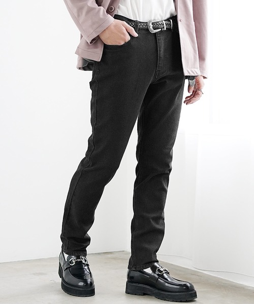 MinoriTY(マイノリティ)の「【MinoriTY】ストレッチ素材スリムフィットデニムパンツ ジーンズ メンズ ゆるフィット 【フルレングス】(デニムパンツ・メンズ・ブラック/ブラック系その他/ブルー系その他/ブラック系その他2/ブルー系その他2/ブルー系その他3/ライトブラック/ライトブルー/ネイビー/ブルー/ブラック系その他3・L/M/S/XL)」の19枚目の写真