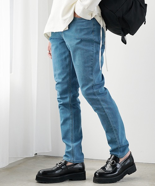 MinoriTY(マイノリティ)の「【MinoriTY】ストレッチ素材スリムフィットデニムパンツ ジーンズ メンズ ゆるフィット 【フルレングス】(デニムパンツ・メンズ・ブラック/ブラック系その他/ブルー系その他/ブラック系その他2/ブルー系その他2/ブルー系その他3/ライトブラック/ライトブルー/ネイビー/ブルー/ブラック系その他3・L/M/S/XL)」の13枚目の写真