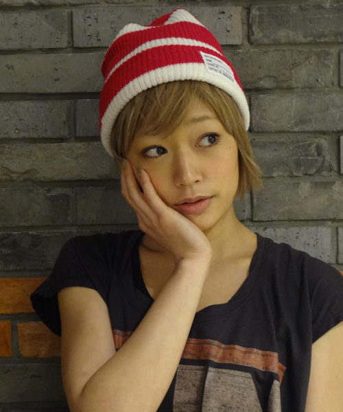 CIAOPANIC（チャオパニック）の「【(WEB)限定タイムセール】　KNITCAP（ニットキャップ/ビーニー・レディース・グリーン/グレー/レッド/ベージュ/グレー系その他/ブルー/ネイビー/ブラック/パープル/ホワイト/イエロー/ブラック系その他/チャコールグレー/ライトグレー/ベージュ系その他/グリーン系その他/ブルー系その他/レッド系その他/ホワイト系その他/イエロー系その他/パープル系その他/ダークブルー/ライトグリーン/ワインレッド/ライトイエロー/ライトパープル/オレンジ/ホワイト×イエロー/ホワイト×グレー/ホワイト×レッド/ホワイト×ネイビー/ホワイト×ブルー/その他・FREE）」の3枚目の写真