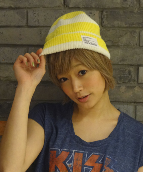 CIAOPANIC（チャオパニック）の「【(WEB)限定タイムセール】　KNITCAP（ニットキャップ/ビーニー・レディース・グリーン/グレー/レッド/ベージュ/グレー系その他/ブルー/ネイビー/ブラック/パープル/ホワイト/イエロー/ブラック系その他/チャコールグレー/ライトグレー/ベージュ系その他/グリーン系その他/ブルー系その他/レッド系その他/ホワイト系その他/イエロー系その他/パープル系その他/ダークブルー/ライトグリーン/ワインレッド/ライトイエロー/ライトパープル/オレンジ/ホワイト×イエロー/ホワイト×グレー/ホワイト×レッド/ホワイト×ネイビー/ホワイト×ブルー/その他・FREE）」の8枚目の写真
