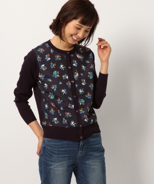 GLOBAL WORK（グローバルワーク）の「12ゲージフハクコンビカーディガン長袖/779365（カーディガン/ボレロ・レディース・ホワイト/ライトグレー/ネイビー・MEDIUM/LARGE）」の3枚目の写真