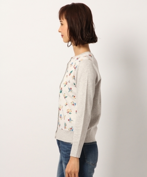 GLOBAL WORK（グローバルワーク）の「12ゲージフハクコンビカーディガン長袖/779365（カーディガン/ボレロ・レディース・ホワイト/ライトグレー/ネイビー・MEDIUM/LARGE）」の4枚目の写真