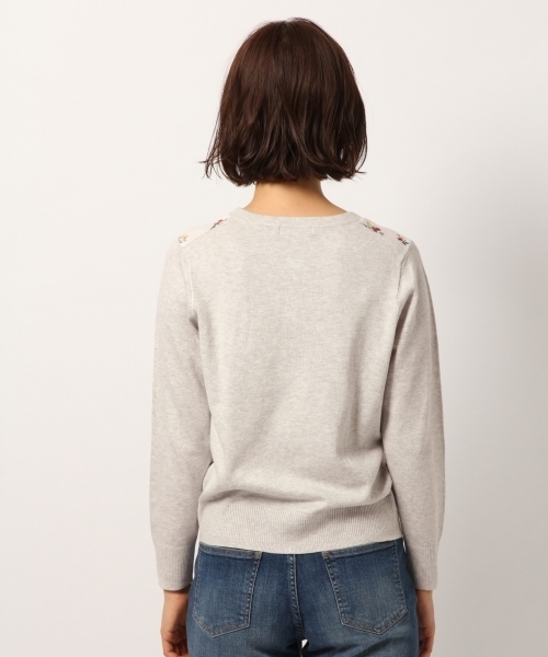 GLOBAL WORK（グローバルワーク）の「12ゲージフハクコンビカーディガン長袖/779365（カーディガン/ボレロ・レディース・ホワイト/ライトグレー/ネイビー・MEDIUM/LARGE）」の8枚目の写真