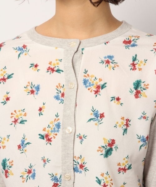 GLOBAL WORK（グローバルワーク）の「12ゲージフハクコンビカーディガン長袖/779365（カーディガン/ボレロ・レディース・ホワイト/ライトグレー/ネイビー・MEDIUM/LARGE）」の7枚目の写真