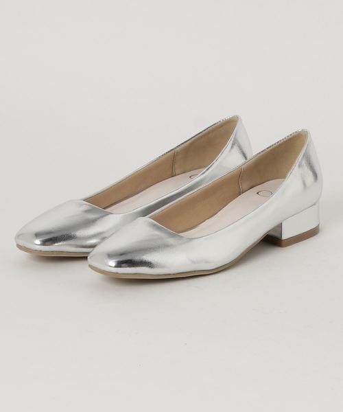 N.（N. Natural Beauty Basic）（エヌエヌナチュラルビューティーベーシック）の「スクエアトゥフラットパンプス（パンプス・レディース・ブルー/ブラック/ピンク/シルバー・SMALL/LARGE/MEDIUM）」の4枚目の写真