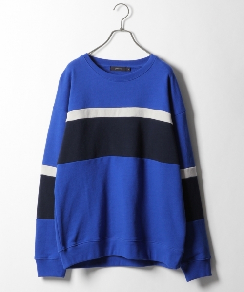 RAGEBLUE（レイジブルー）の「パネル裏毛スウェットクルー/789016（Tシャツ/カットソー・メンズ・ブルー/ベージュ/ホワイト・LARGE/MEDIUM/SMALL）」の3枚目の写真