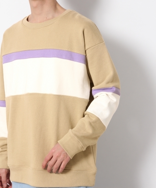 RAGEBLUE（レイジブルー）の「パネル裏毛スウェットクルー/789016（Tシャツ/カットソー・メンズ・ブルー/ベージュ/ホワイト・LARGE/MEDIUM/SMALL）」の9枚目の写真