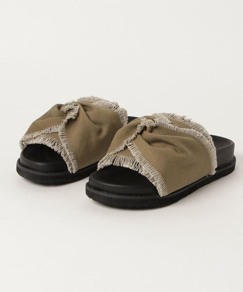 AMERICAN HOLIC（アメリカンホリック）の「・フリンジサンダル（サンダル・レディース・ブラック/アイボリー/カーキ・S/M/L）」の3枚目の写真