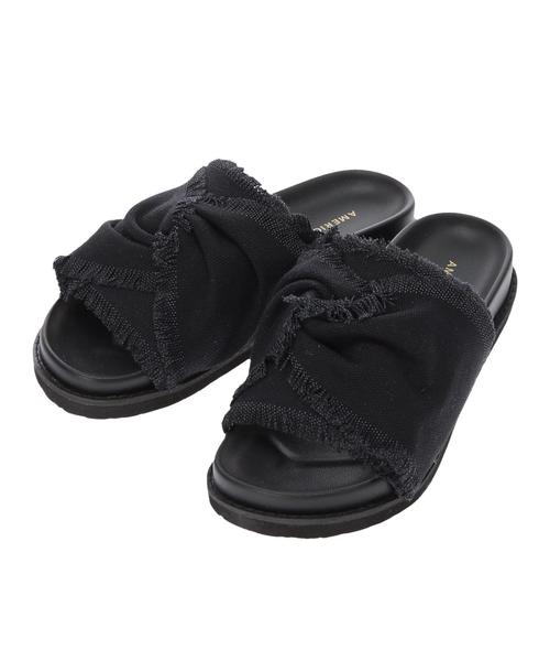 AMERICAN HOLIC（アメリカンホリック）の「・フリンジサンダル（サンダル・レディース・ブラック/アイボリー/カーキ・S/M/L）」の5枚目の写真