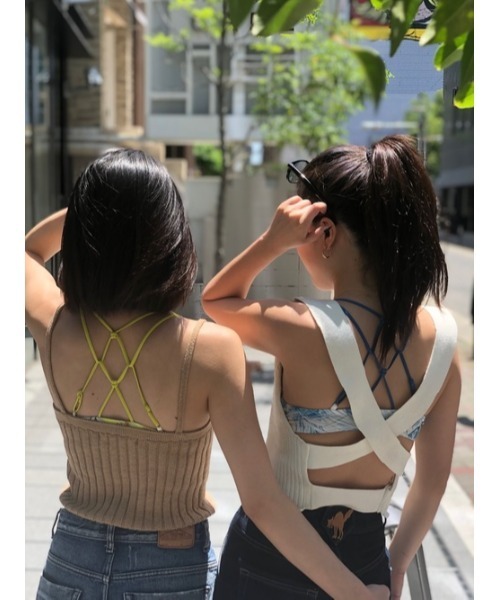 ANNEBRA(アンブラ)の「「ANNEBRA/アンブラ」Floral バックデザインフロントホックブラジャー(ブラ)」|ブルー系その他