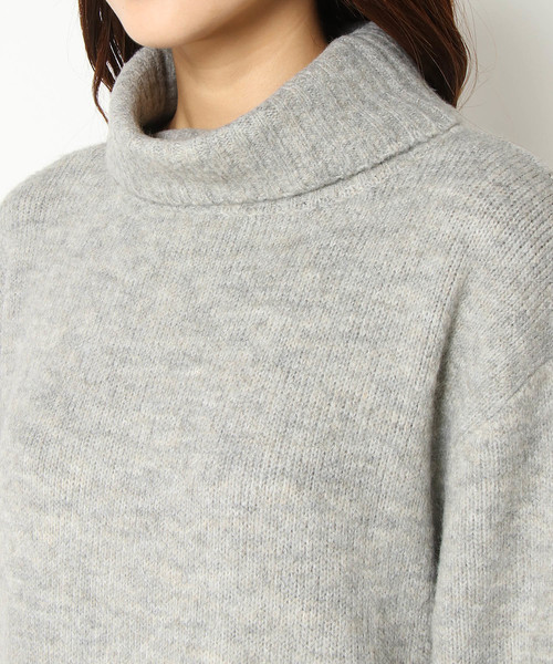 LBC（エルビーシー）の「7Gタートルコクーンニットワンピース（ワンピース・レディース・グレー/ネイビー・M）」の9枚目の写真