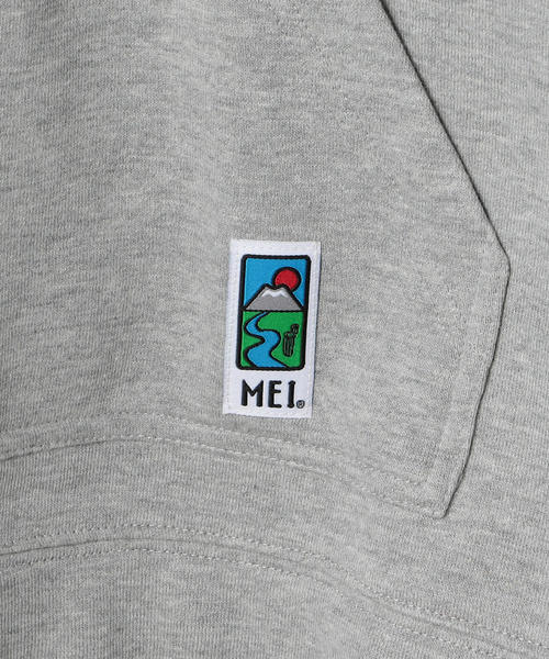 MEI（メイ）の「【別注】MEI 裏毛プルオーバーパーカー（パーカー・メンズ・パープル/マルチ/グレー・X-LARGE/LARGE/SMALL/MEDIUM）」の7枚目の写真