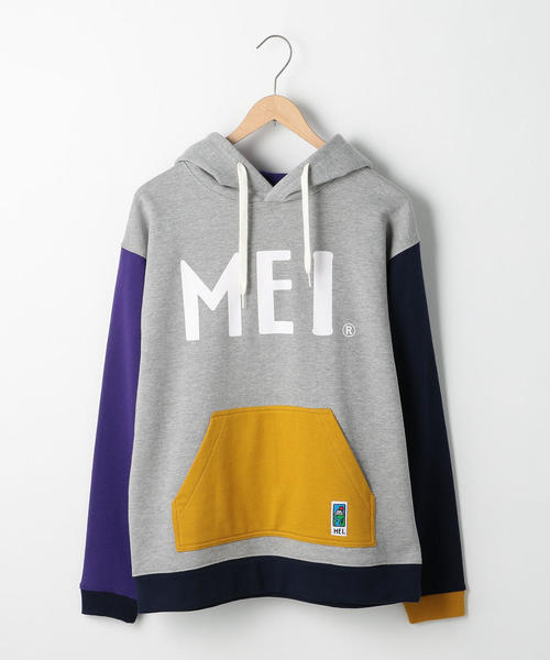 MEI（メイ）の「【別注】MEI 裏毛プルオーバーパーカー（パーカー・メンズ・パープル/マルチ/グレー・X-LARGE/LARGE/SMALL/MEDIUM）」の5枚目の写真