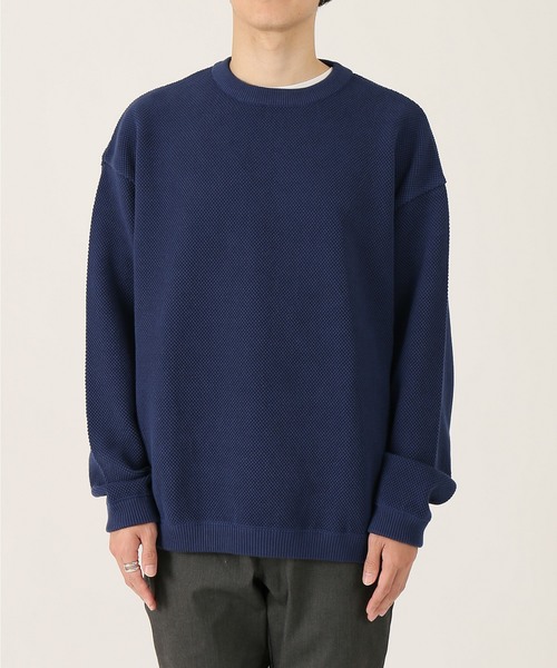 crepuscule（クレプスキュール）の「◆CREPUSCULE / クレプスキュール カノコ CREW KNIT（ニット/セーター・メンズ・ブラウン/ベージュ/ブルー・1/2）」の4枚目の写真