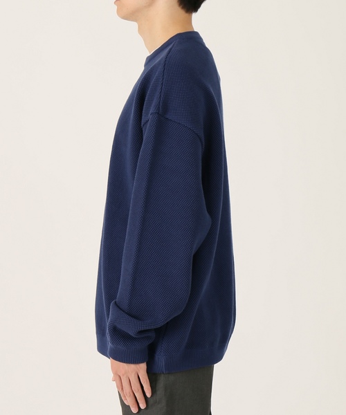 crepuscule（クレプスキュール）の「◆CREPUSCULE / クレプスキュール カノコ CREW KNIT（ニット/セーター・メンズ・ブラウン/ベージュ/ブルー・1/2）」の5枚目の写真