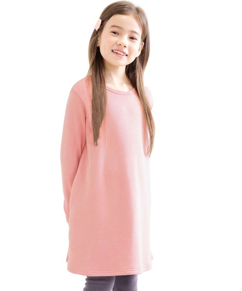 Bee des Bee（ビーデスビー）の「【裏起毛】無地フレアワンピース（ワンピース・キッズ・ラベンダー/ブラック/グレー/ベージュ/グリーン/カーキブラウン/チャコール/ピンク系その他/ピンク/イエロー/ホワイト/ブルー/パープル系その他2/パープル系その他/ネイビー/アッシュグレー/ブルー系/グリーン系/杢グレー/モカ/ピンク系/ブルー系1/ピンク系その他2/ライトパープル・110cm/130cm/120cm/90cm/100cm/140cm/150cm）」の22枚目の写真