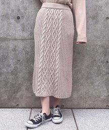 one after another NICE CLAUP | ケーブル編みニットスカート(スカート)