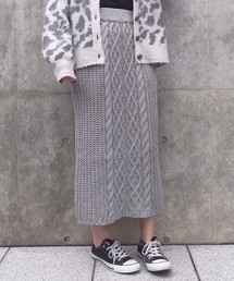 one after another NICE CLAUP | ケーブル編みニットスカート(スカート)