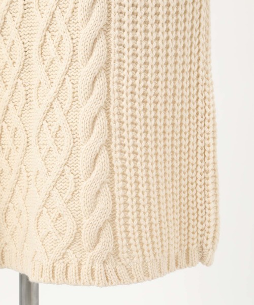 one after another NICE CLAUP（ワンアフターアナザーナイスクラップ）の「ケーブル編みニットスカート（スカート・レディース・アイボリー/グレー/ベージュ/ピンク系その他・FREE）」の16枚目の写真