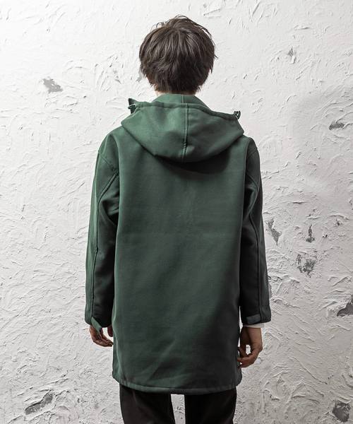 MinoriTY(マイノリティ)の「メルトンロングフードコート(パーカー・メンズ・ブラック/グリーン/チャコール・M/L)」の15枚目の写真