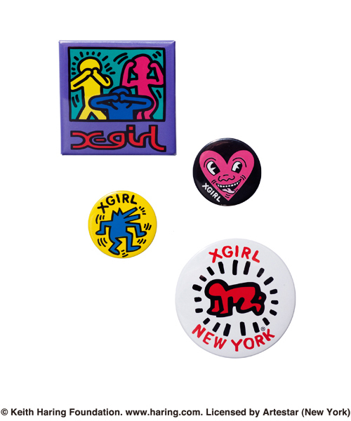 X-girl（エックスガール）の「X-girl×KEITH HARING BADGE SET（バッジ