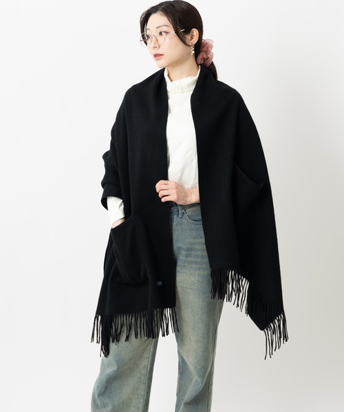 【セール】ポケット付 ウールストール（ストール/ショール）｜Jubilee Fabric（ジュビリーファブリック）