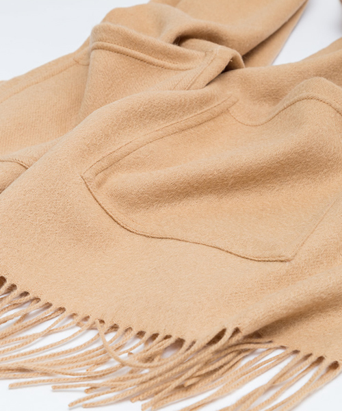 Jubilee Fabric（ジュビリーファブリック）の「ポケット付　ウールストール（ストール/ショール・レディース・ベージュ/グレー/ピンク/ブラック・FREE）」の6枚目の写真