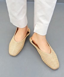 minia | スクエアトゥ 2WAY バブーシュ/フラットシューズ　[ minia ]　≪2020SS再販＆新色登場≫　【 雑誌掲載 / STORY 7月号 】(パンプス)