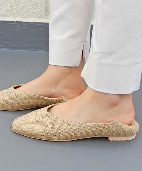 minia（ミニア）の「スクエアトゥ 2WAY バブーシュ/フラットシューズ　□（パンプス・レディース・ホワイト/ブラック系その他/ブラウン系その他/パイソン/レッド/ブラック/ブラック系その他2/ベージュ系その他2/ベージュ・M/L/S/LL）」の18枚目の写真