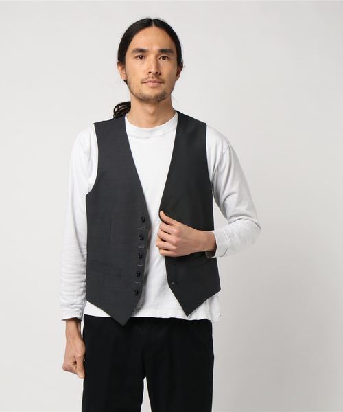 THE SUIT COMPANY(ザ・スーツカンパニー)の「<FORMAL>リバーシブルジレ(ベスト・メンズ・チャコールグレー・S/M/SS/LL/L)」の4枚目の写真