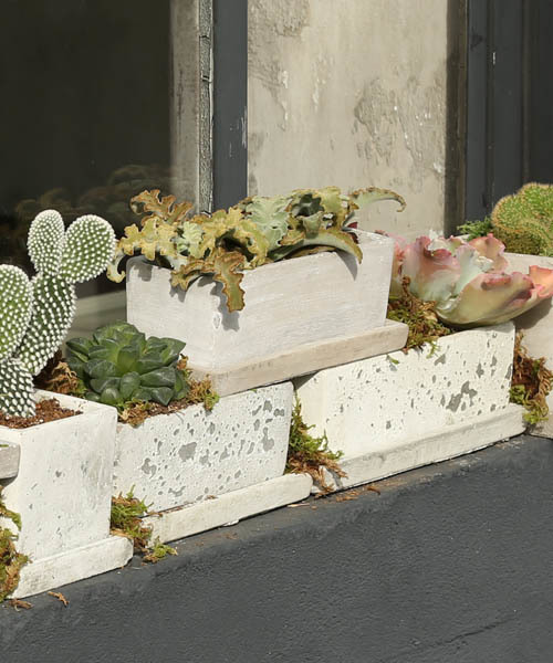 DULTON(ダルトン)の「SOLID PLANTER RECTANGLE L/植木鉢(フラワーベース・メンズ・ブラウン/グレー/グレー系その他・FREE)」の5枚目の写真